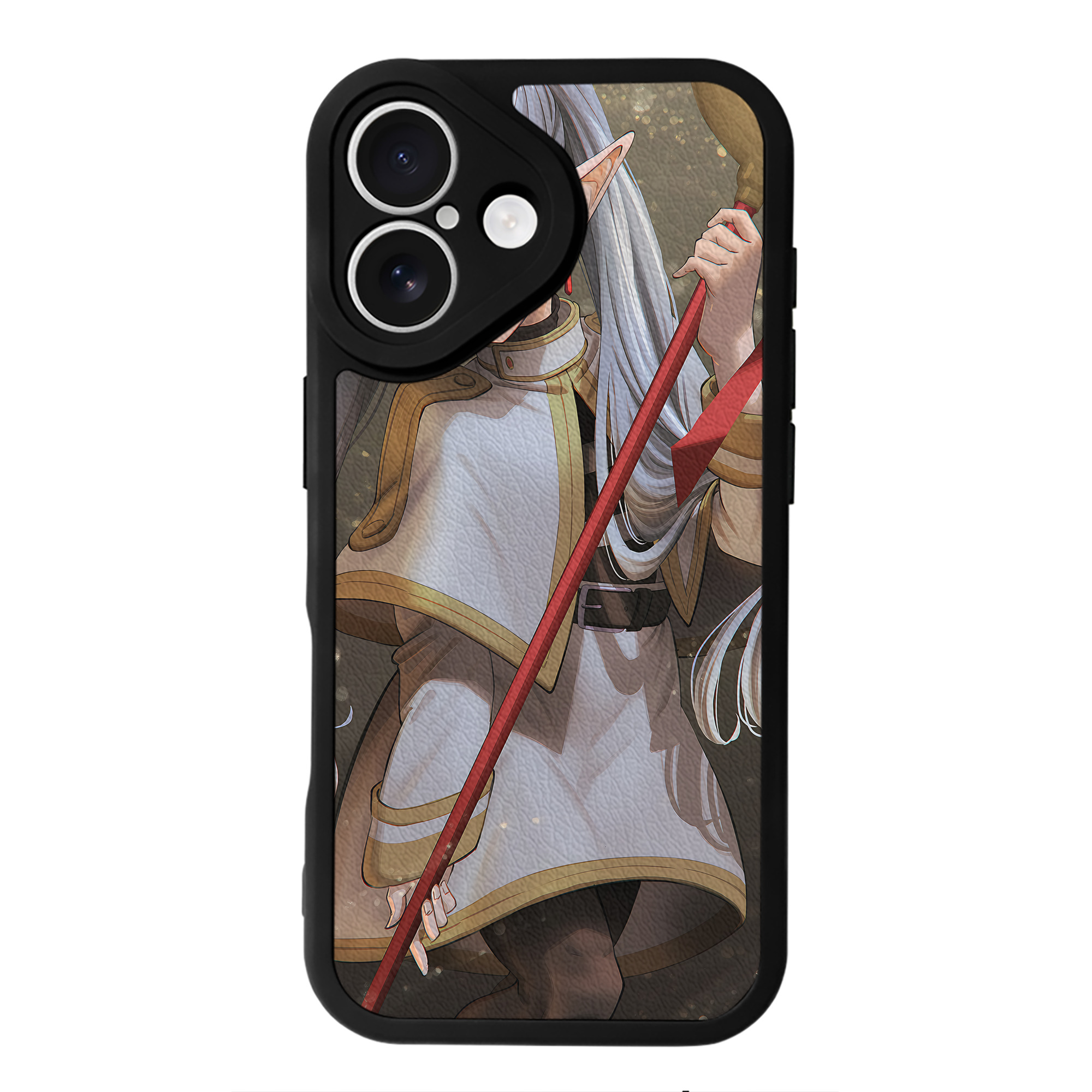 （画像用） 葬送のフリーレン Frieren 【iPhone 16シリーズ対応】シリコンスマホケース（レザー調） 材質：シリコン